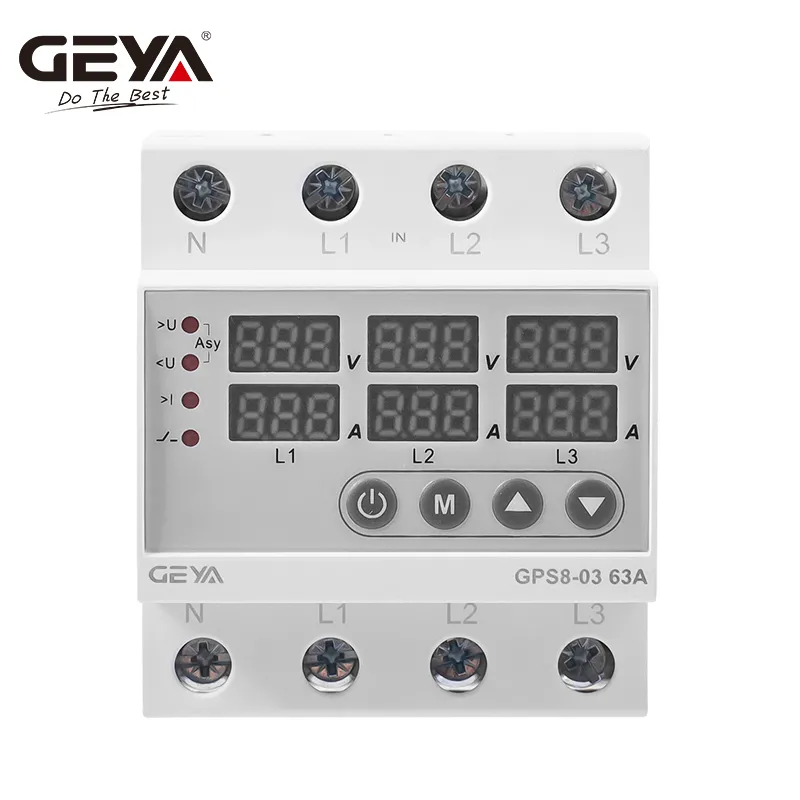 Трифазне реле напруги та струму GEYA GPS8-03 0