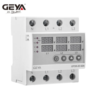 Трифазне реле напруги та струму GEYA GPS8-03