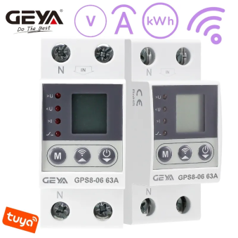 Реле напруги та струму GEYA GPS8-06 WiFi kWh з функцією вимірювання